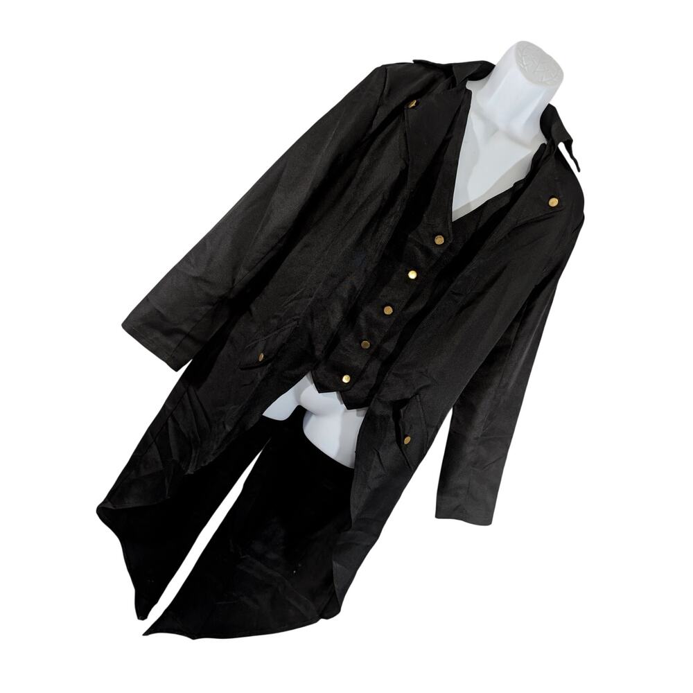 NWT! IWEMEK! COSTUME- BLACK FORMAL JACKET/VEST TUXEDO JACKET WITH TAILS! SZ M